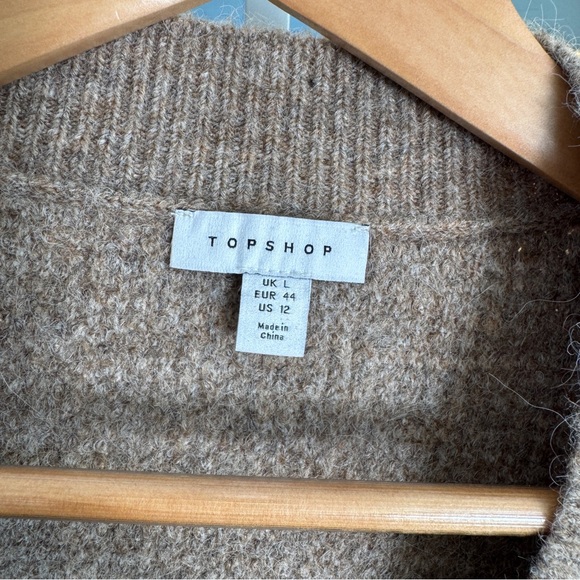 Topshop Taupe Knit Sweater - Picture 2 of 6